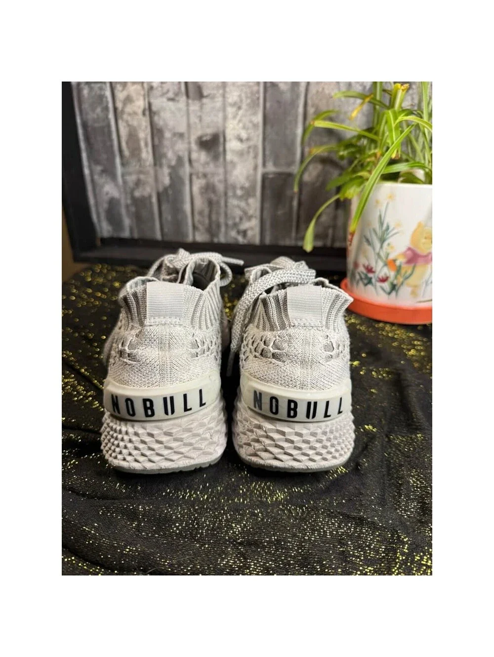 NOBULL Knit Runner Training Shoes - Heather Grey / White (Size 8m /women 9.5)